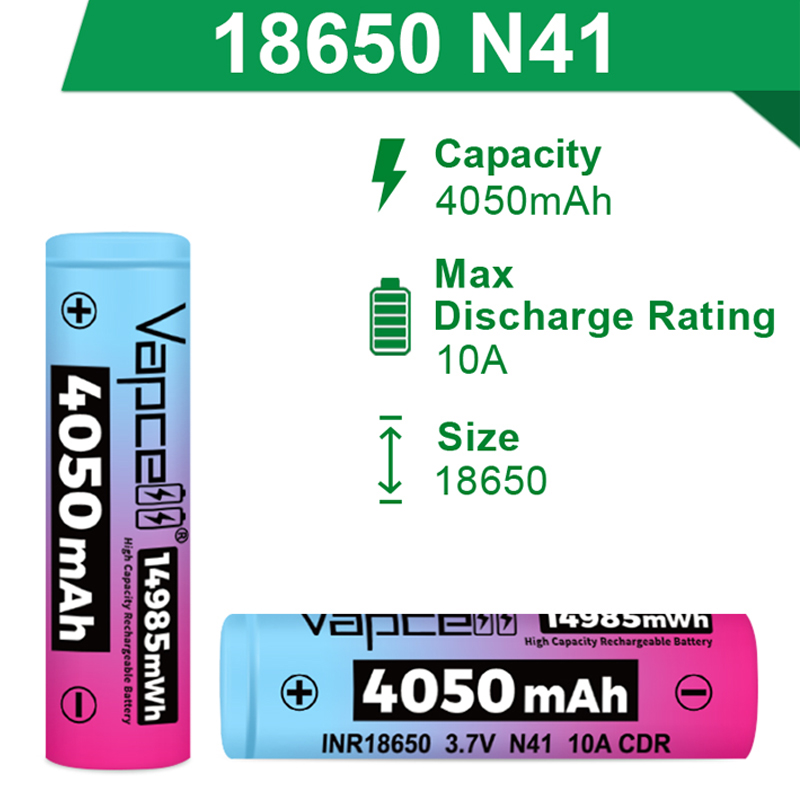 Original Vapcell N41 INR 18650 - Vape Battery 18650 ulasan dan harga